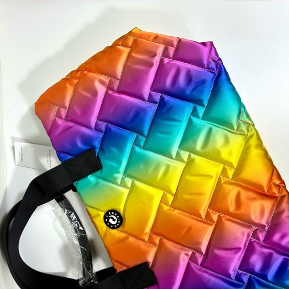 Kurt Geiger London Ombre Rainbow Quilted Shopper Bag Open Miscellaneous NWT - Picture 14 of 16